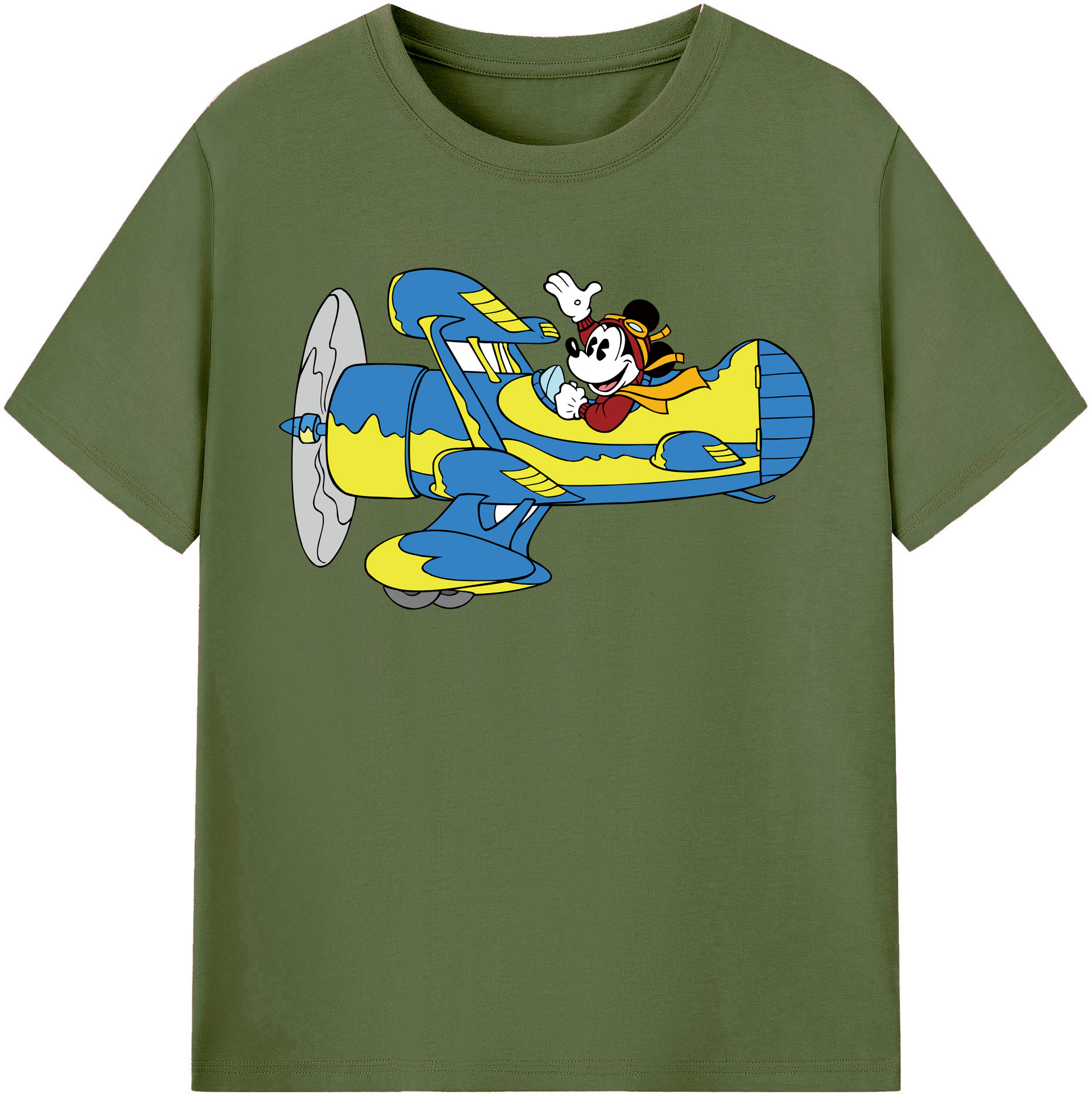 （画像用） ミッキーマウス Mickey Mouse 綿100％半袖Tシャツ（フロントプリント）